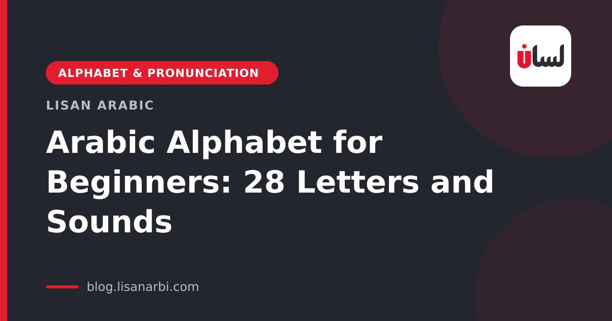 Arabic Alphabet for Beginners: 28 Letters and Sounds
