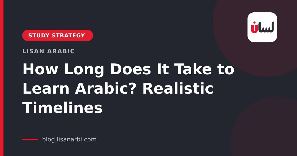 How Long Does It Take to Learn Arabic? Realistic Timelines